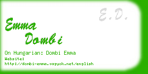 emma dombi business card